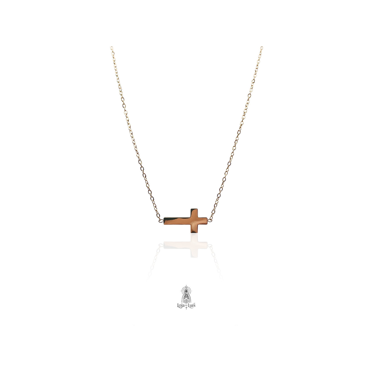 Colar Cruz Latina Deitada