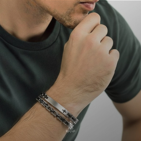 Pulseira em Aço Bicolor