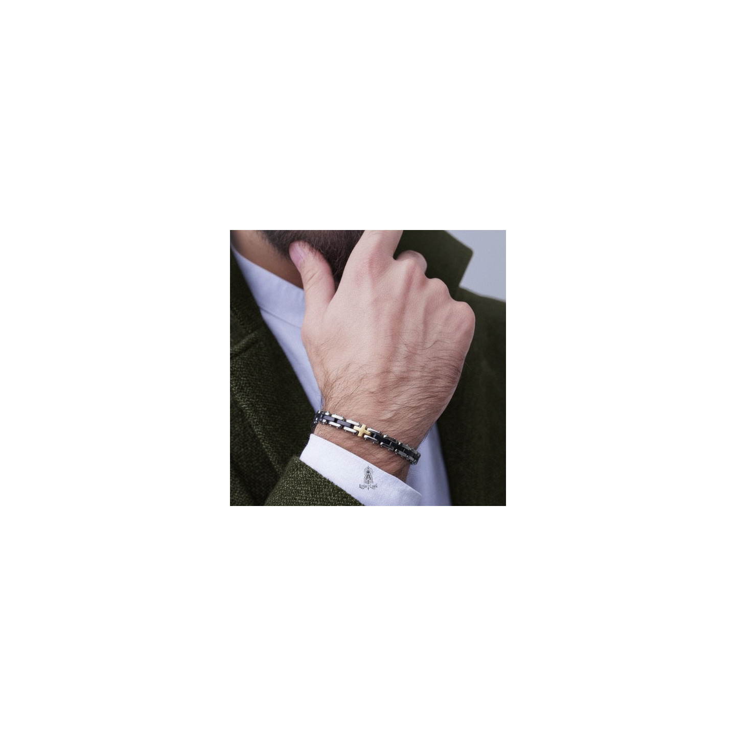 Pulseira com Cruz Mista