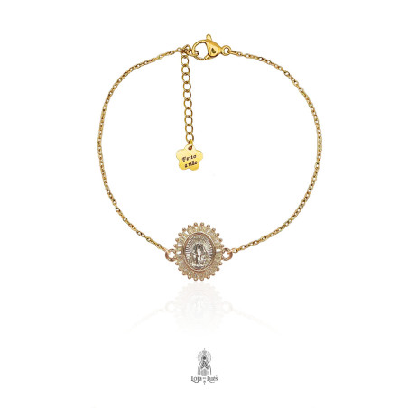 Pulseira Milagrosa Bicolor Oval