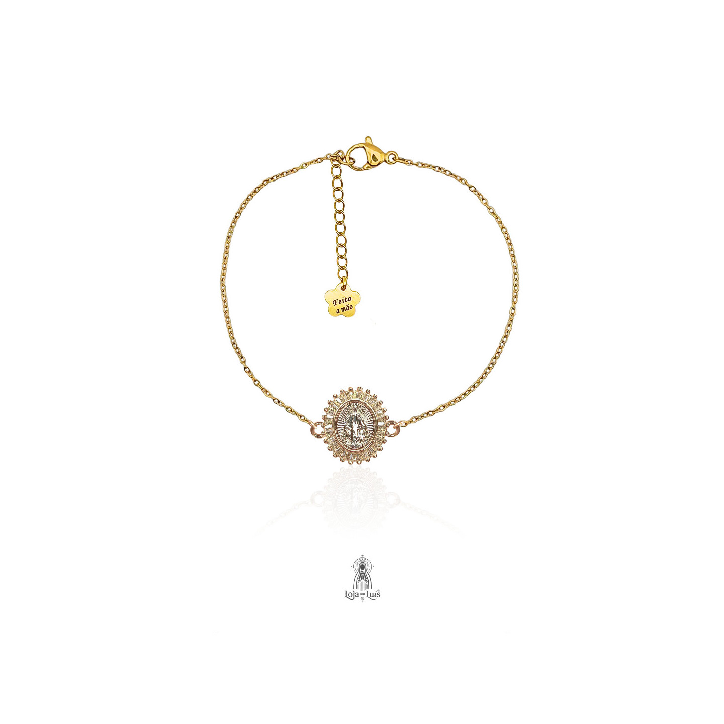 Pulseira Milagrosa Bicolor Oval