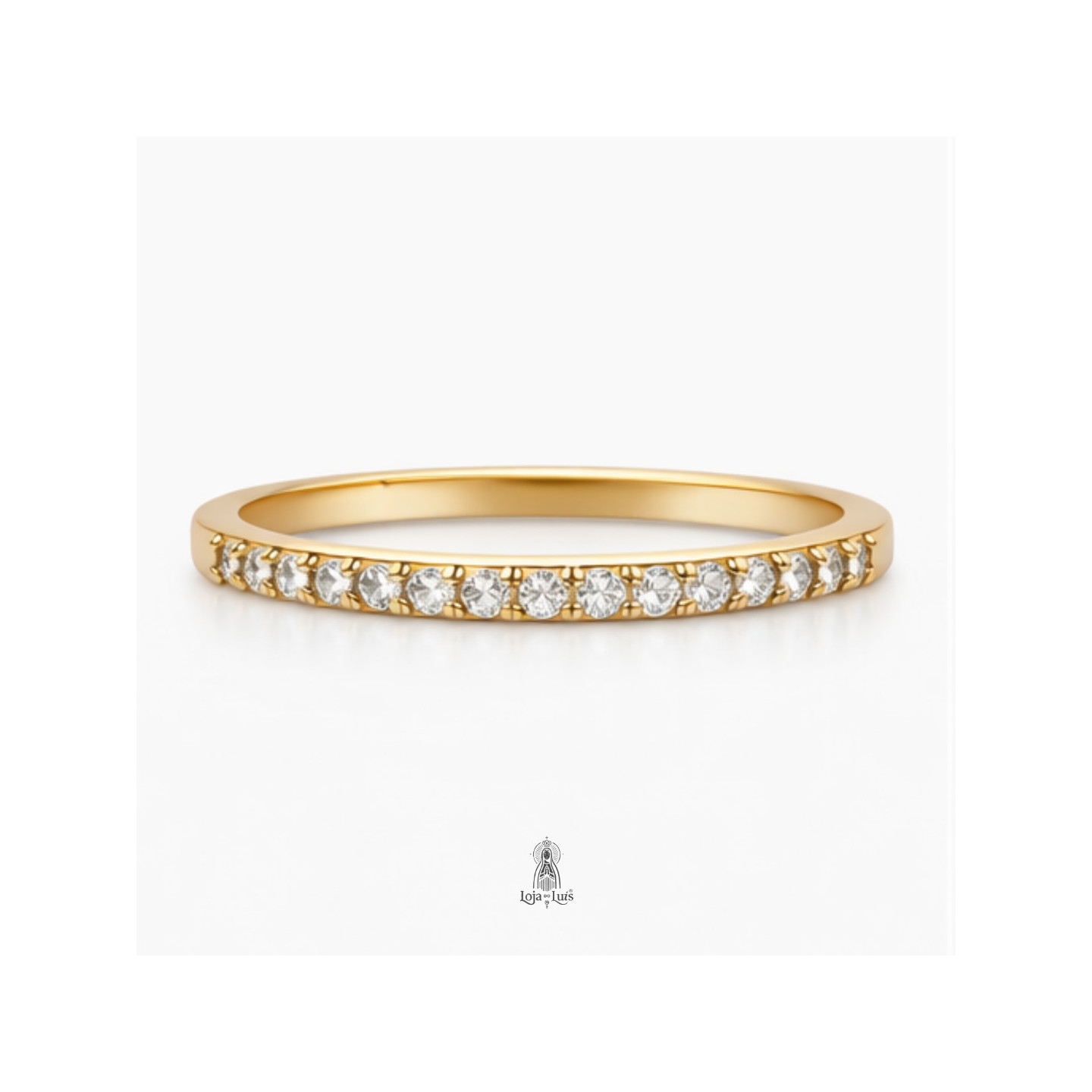 Meia Aliança com Cristais