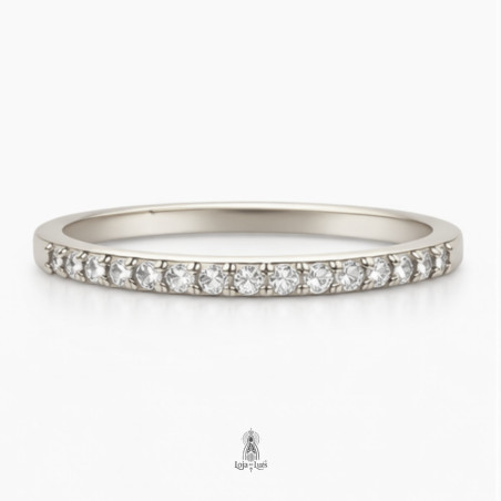 Meia Aliança com Cristais