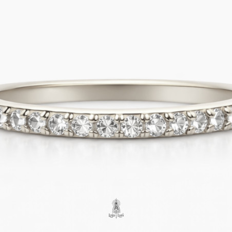 Meia Aliança com Cristais