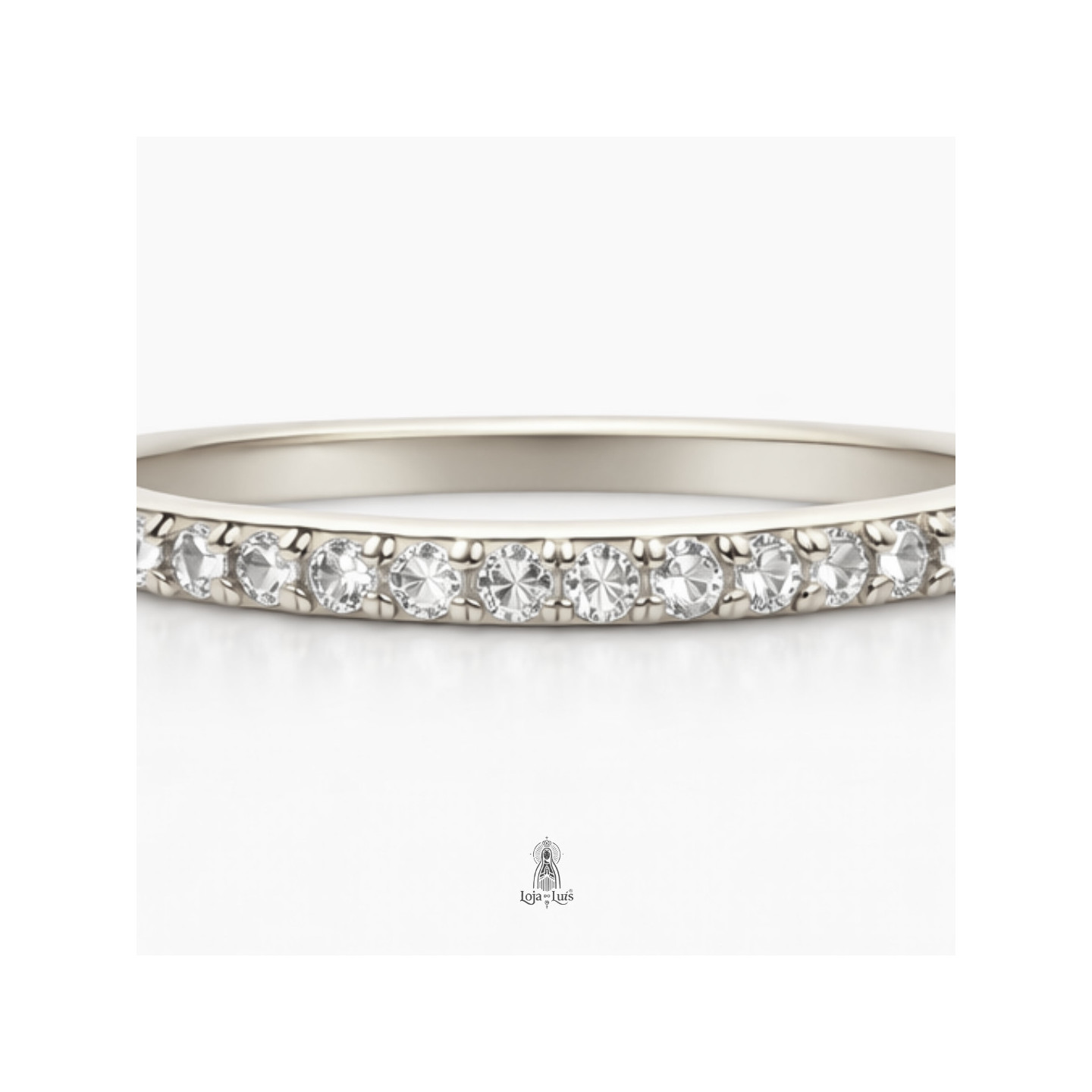 Meia Aliança com Cristais