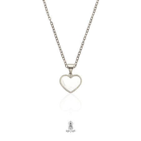 Colar Coração Madrepérola