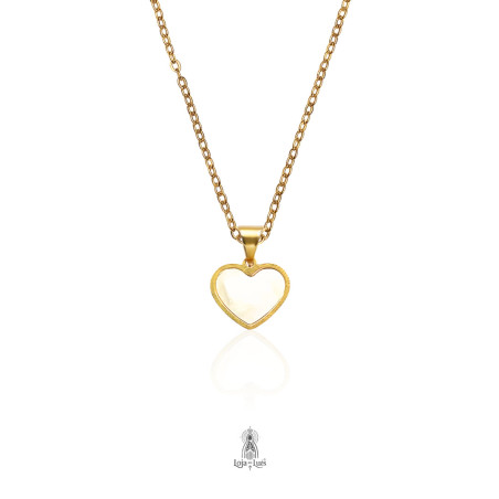 Colar Coração Madrepérola