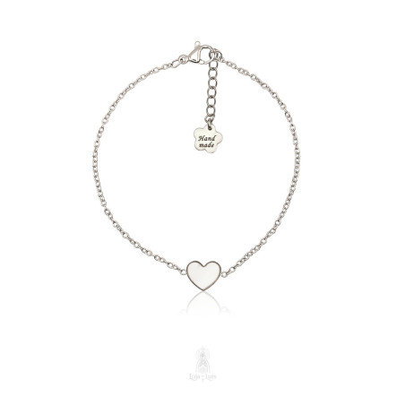 Pulseira Coração Madrepérola