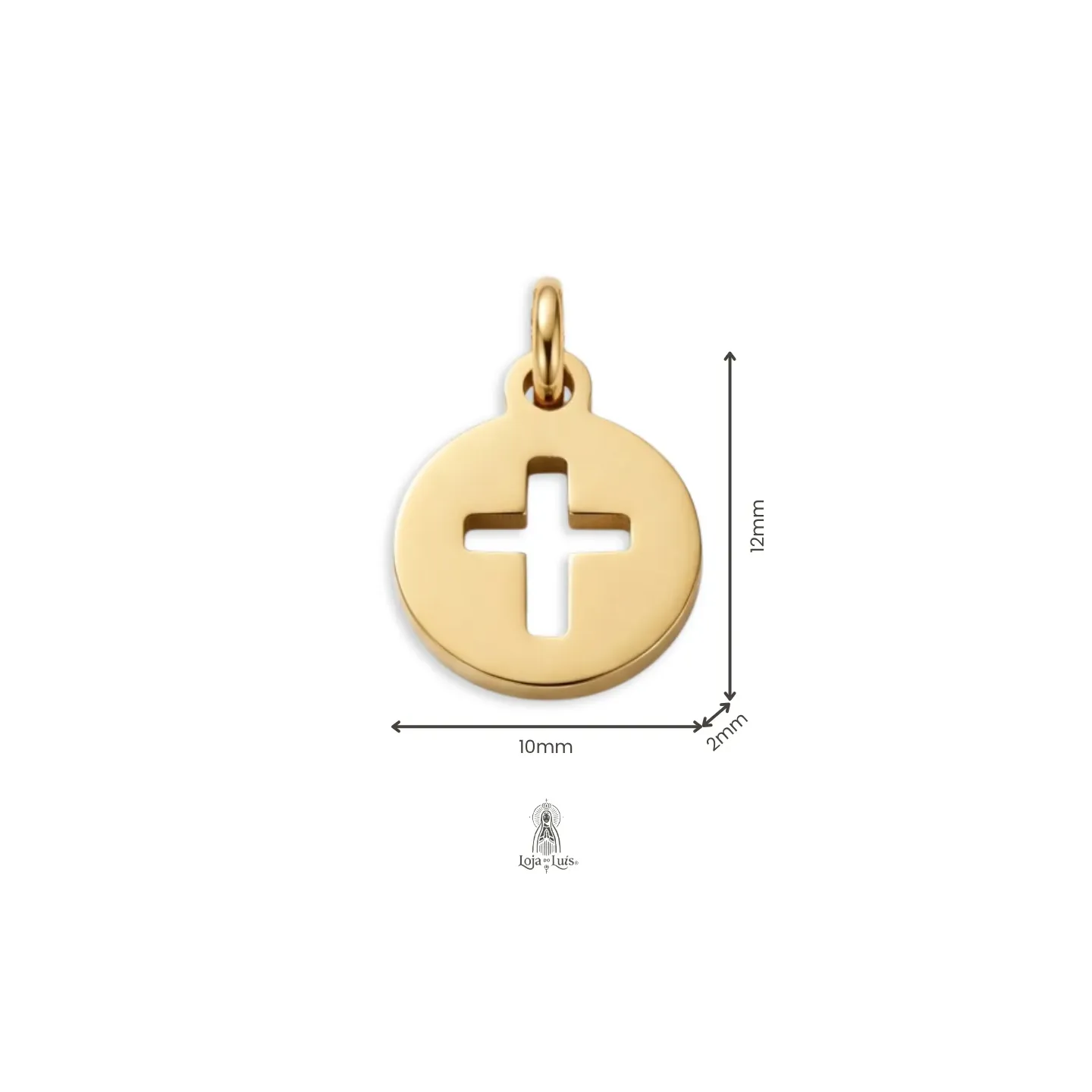 Colar Cruz Latina Redondo