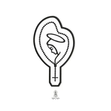 Emblema Terço N. Sra. de Fátima - Branco