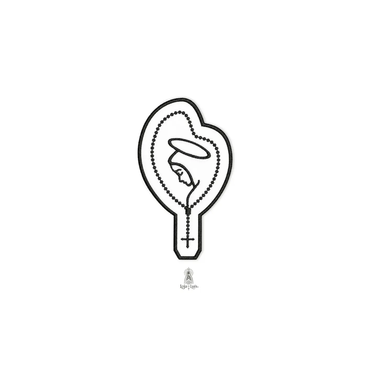 Emblema Terço N. Sra. de Fátima - Branco