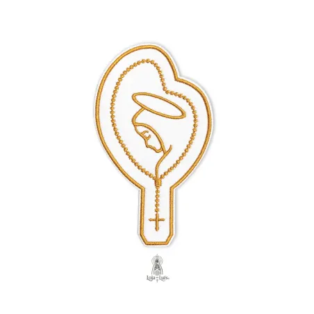 Emblema Terço N. Sra. de Fátima - Dourado