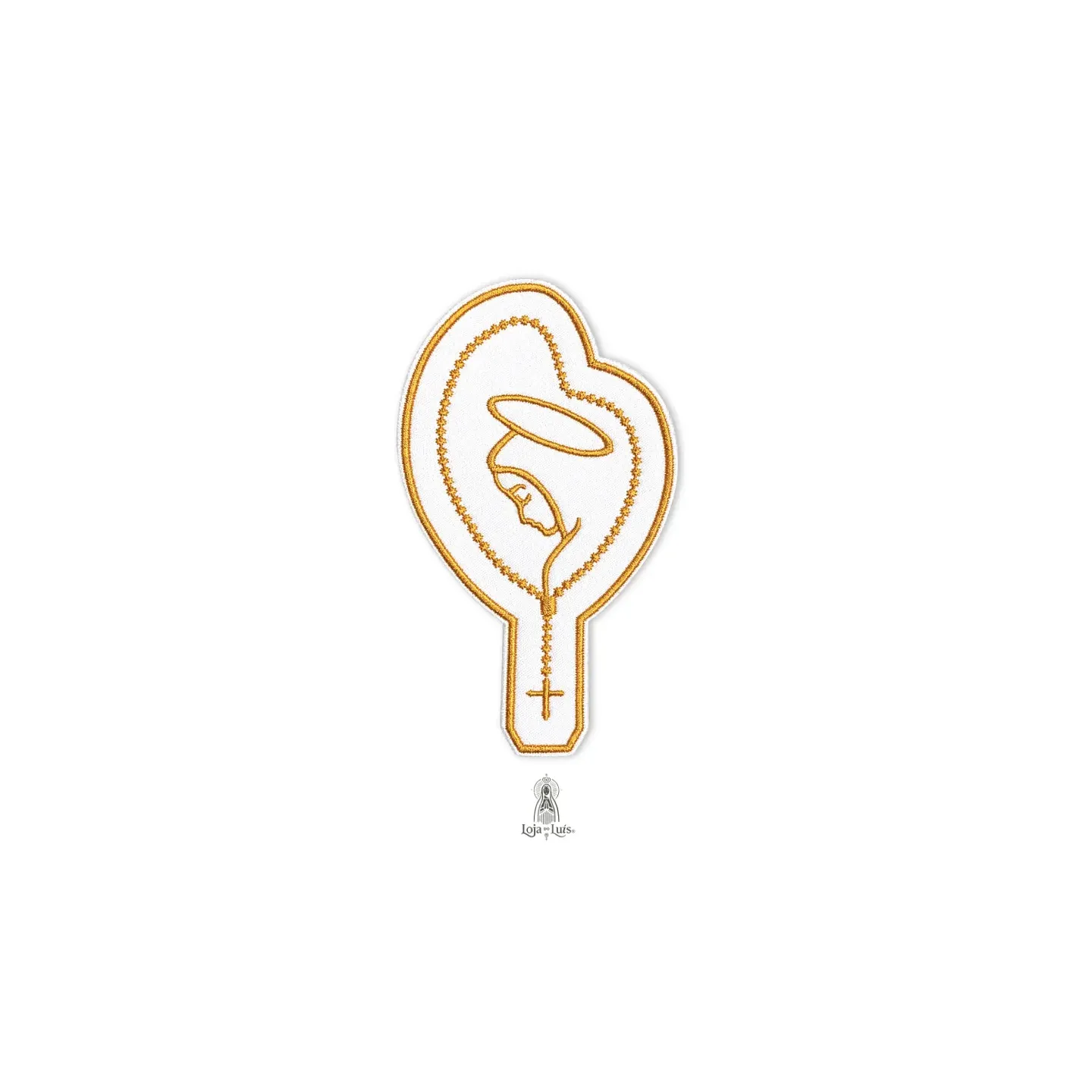 Emblema Terço N. Sra. de Fátima - Dourado