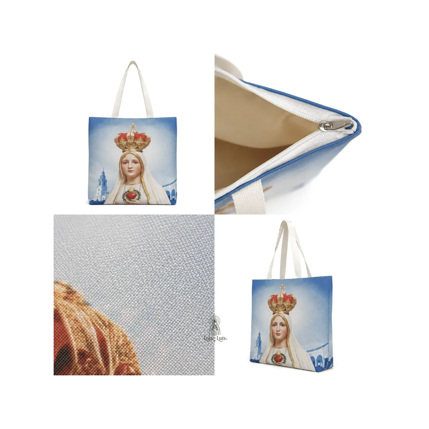 Bolsa Tote Rosto de Fátima