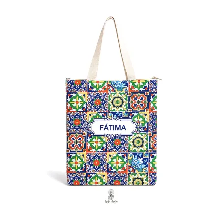 Bolsa Tote Azulejos Coloridos Fátima