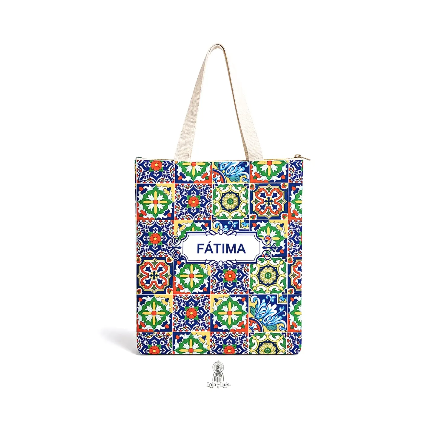 Bolsa Tote Azulejos Coloridos Fátima