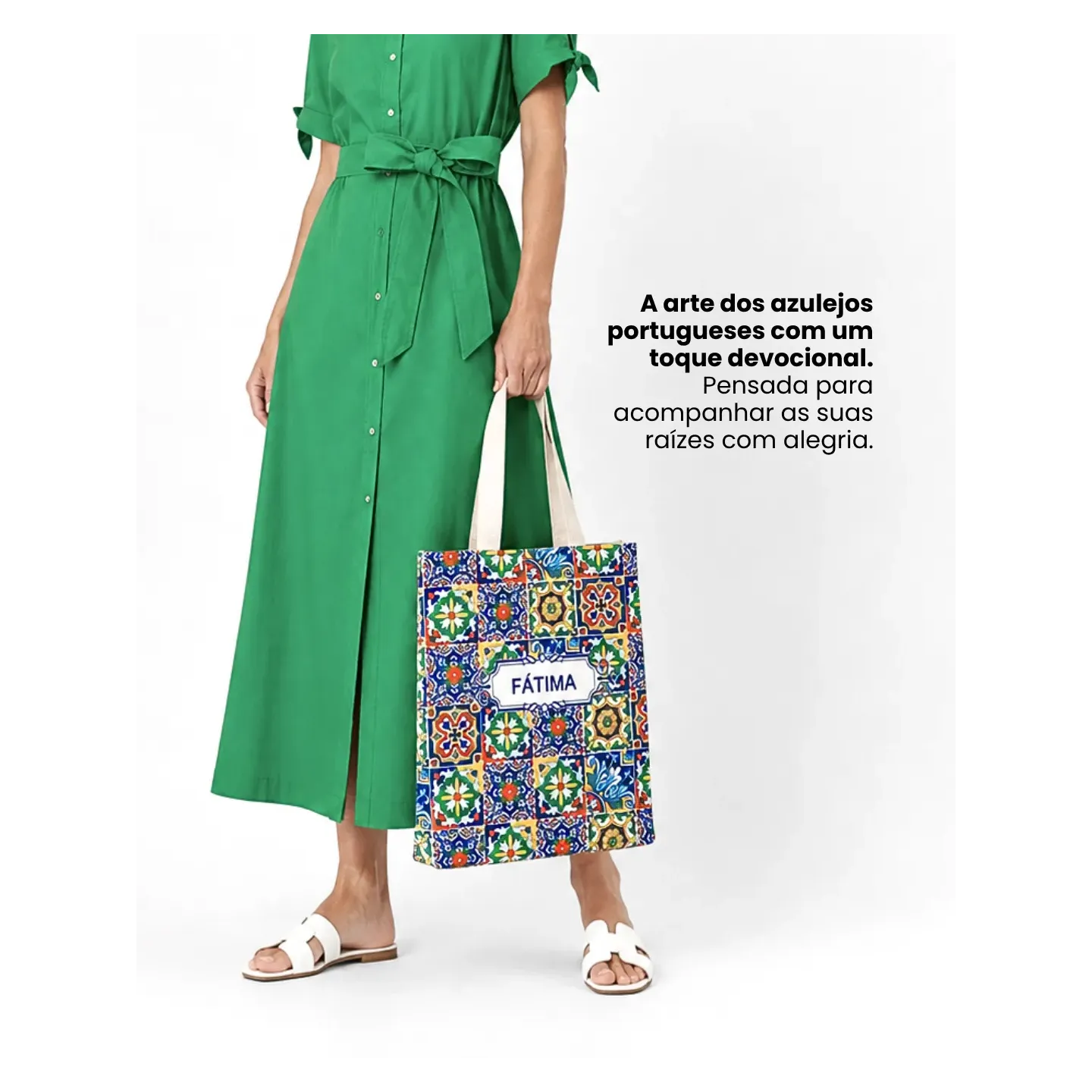 Bolsa Tote Azulejos Coloridos Fátima