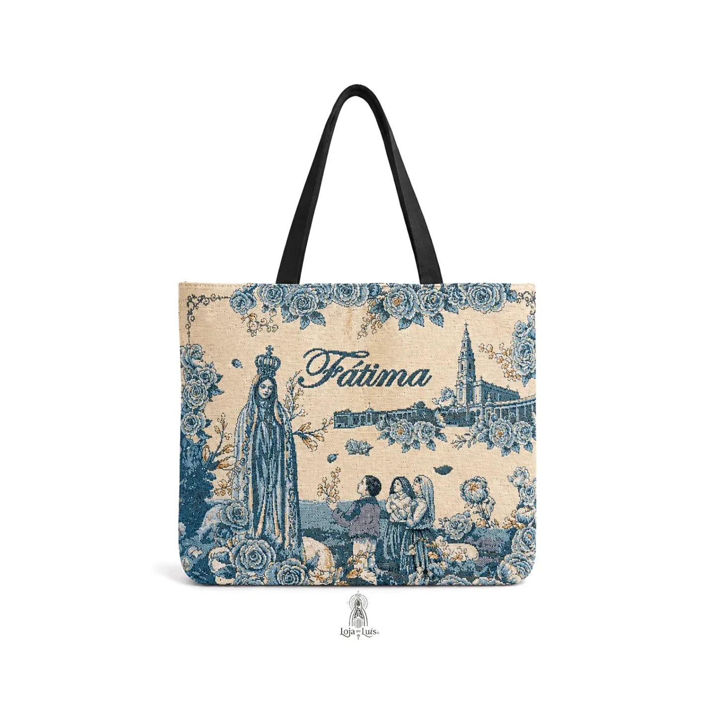 Bolsa Tote Jacquard Fátima - Azul