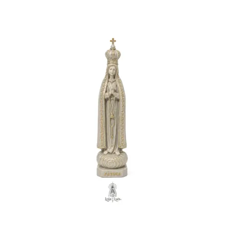 Fátima, 20 cm - Cinza com Dourado