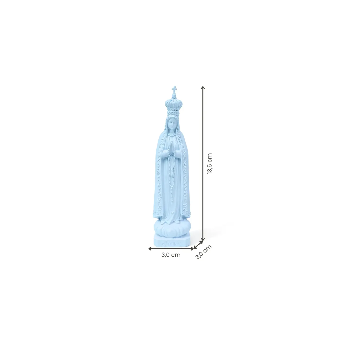 Fátima, 13,5 cm - Azul