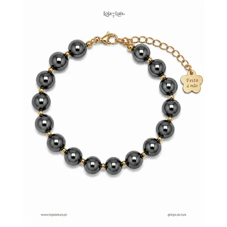 Pulseira Equilíbrio, 8mm - Hematite