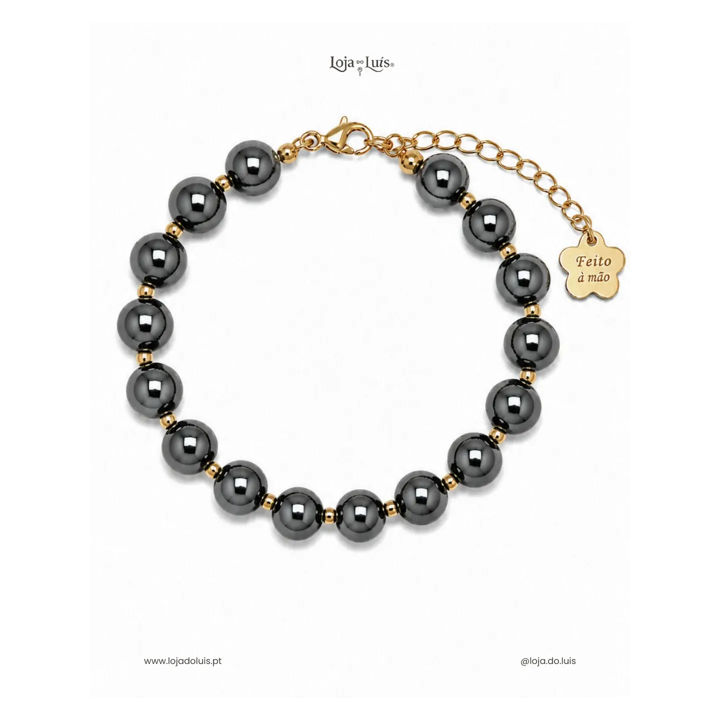 Pulseira Equilíbrio, 8mm - Hematite