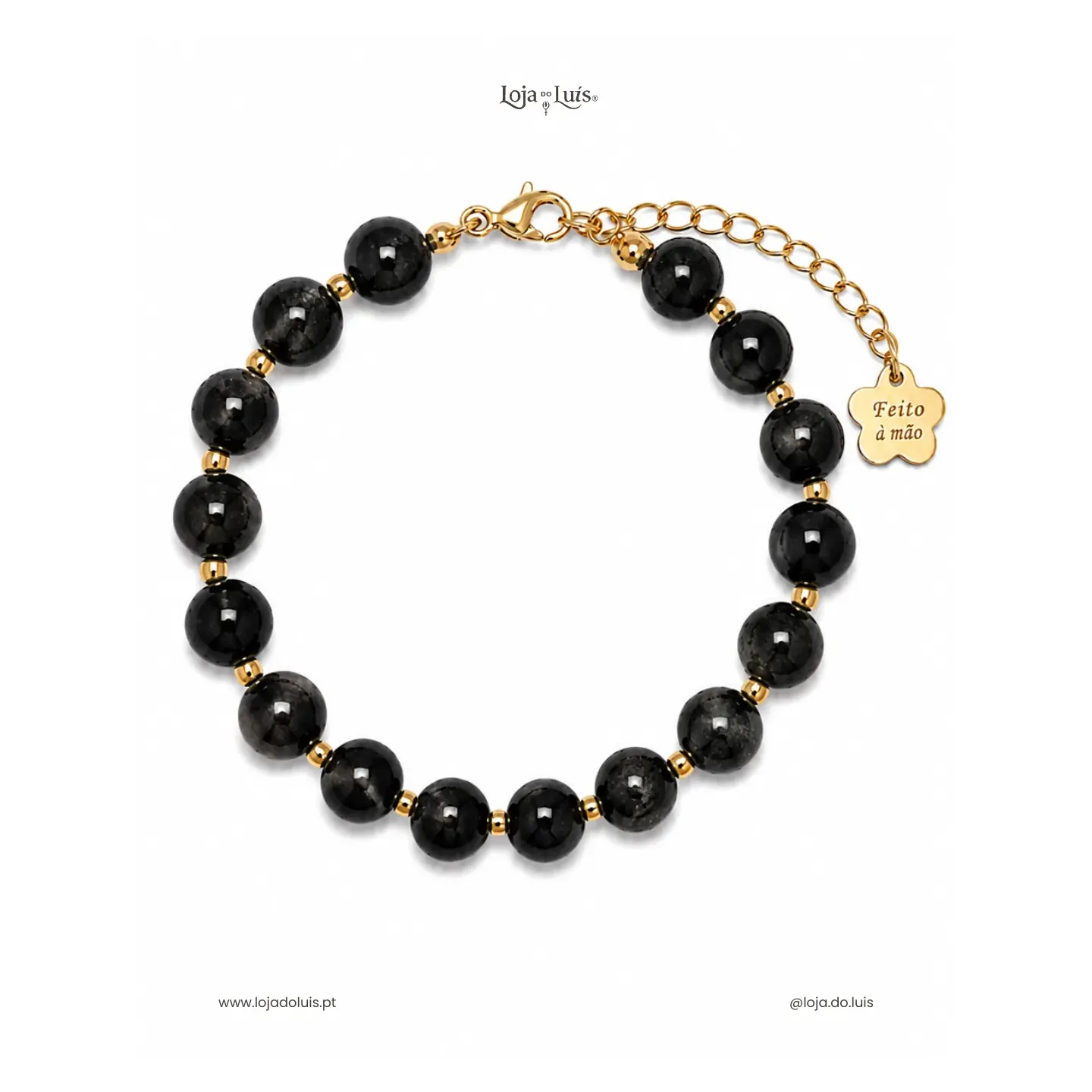 Pulseira Equilíbrio, 8mm - Turmalina Preta