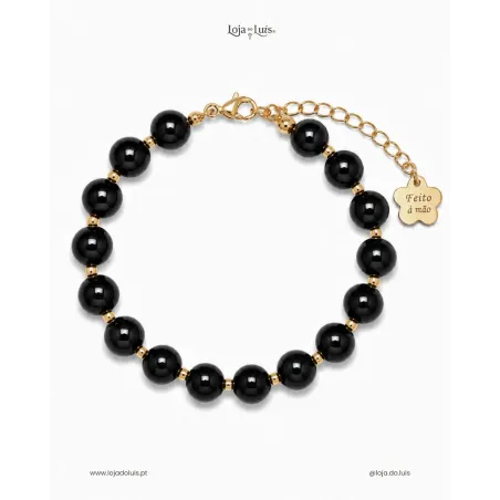 Pulseira Equilíbrio, 8mm - Ónix Preto