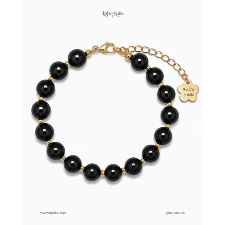 Pulseira Equilíbrio, 8mm - Obsidiana Preta