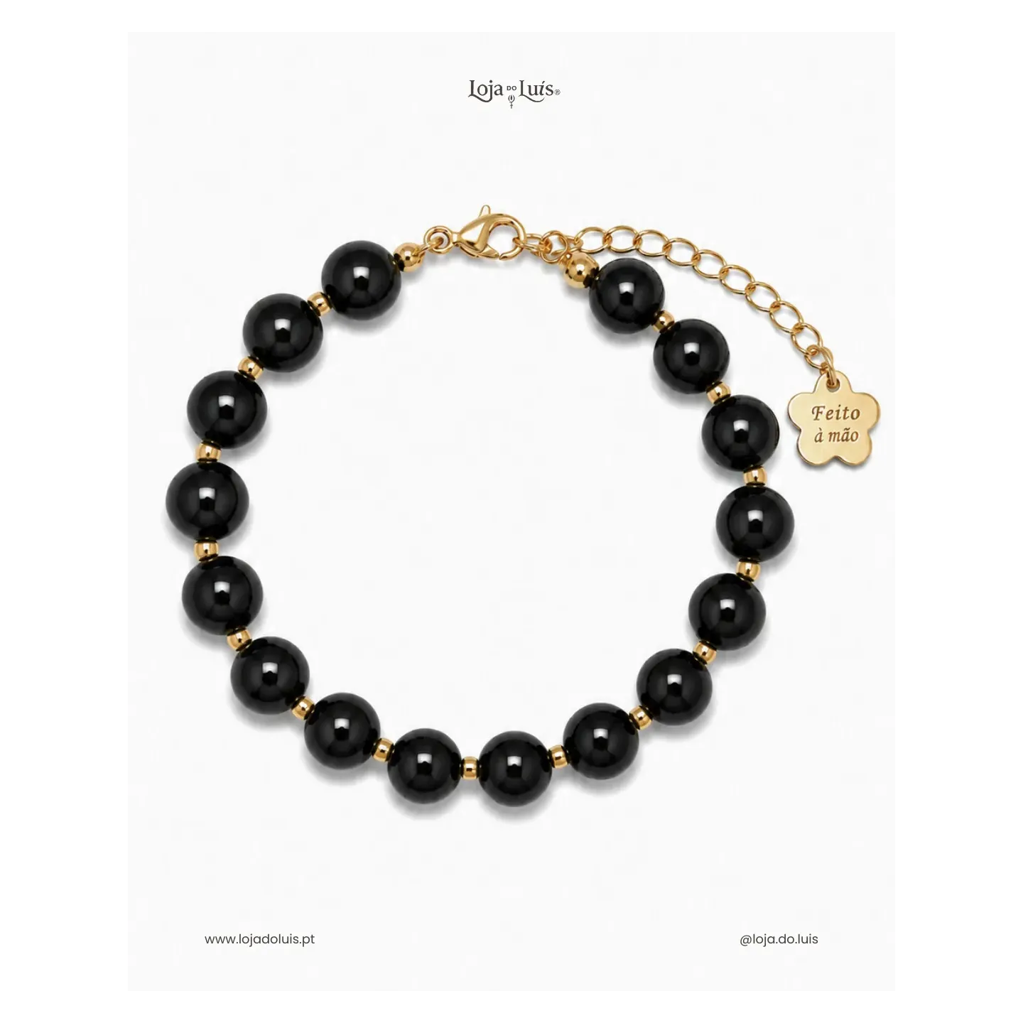 Pulseira Equilíbrio, 8mm - Obsidiana Preta