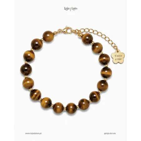 Pulseira Equilíbrio, 8mm - Olho de Tigre