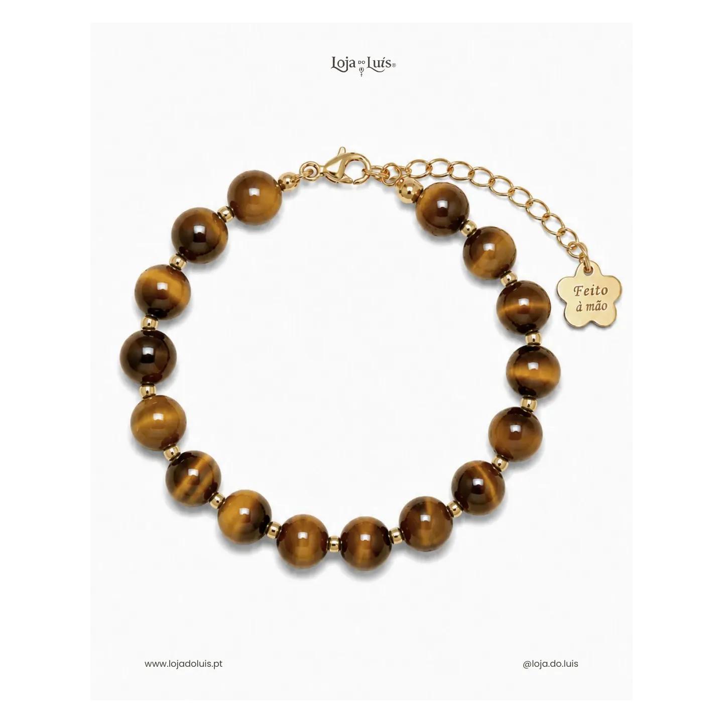 Pulseira Equilíbrio, 8mm - Olho de Tigre