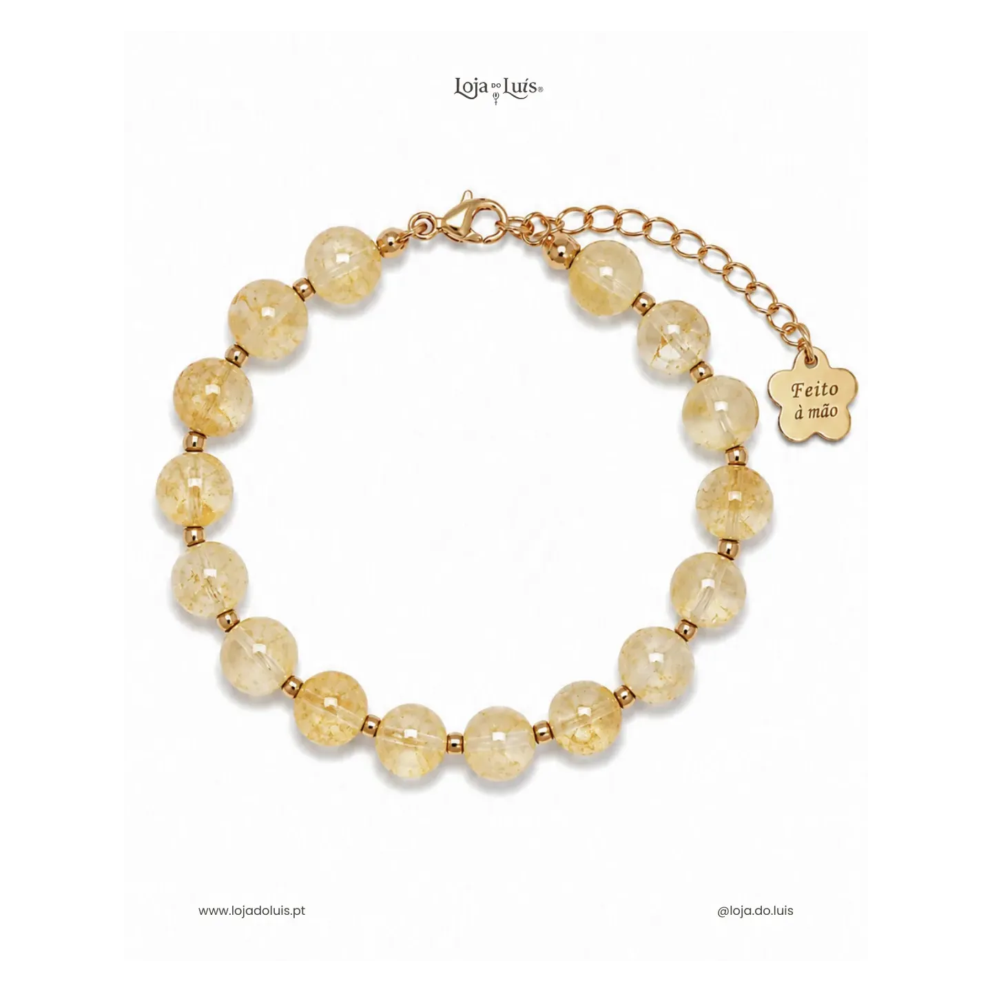 Pulseira Equilíbrio, 8mm - Citrino