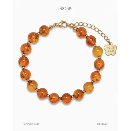 Pulseira Equilíbrio, 8mm - Âmbar