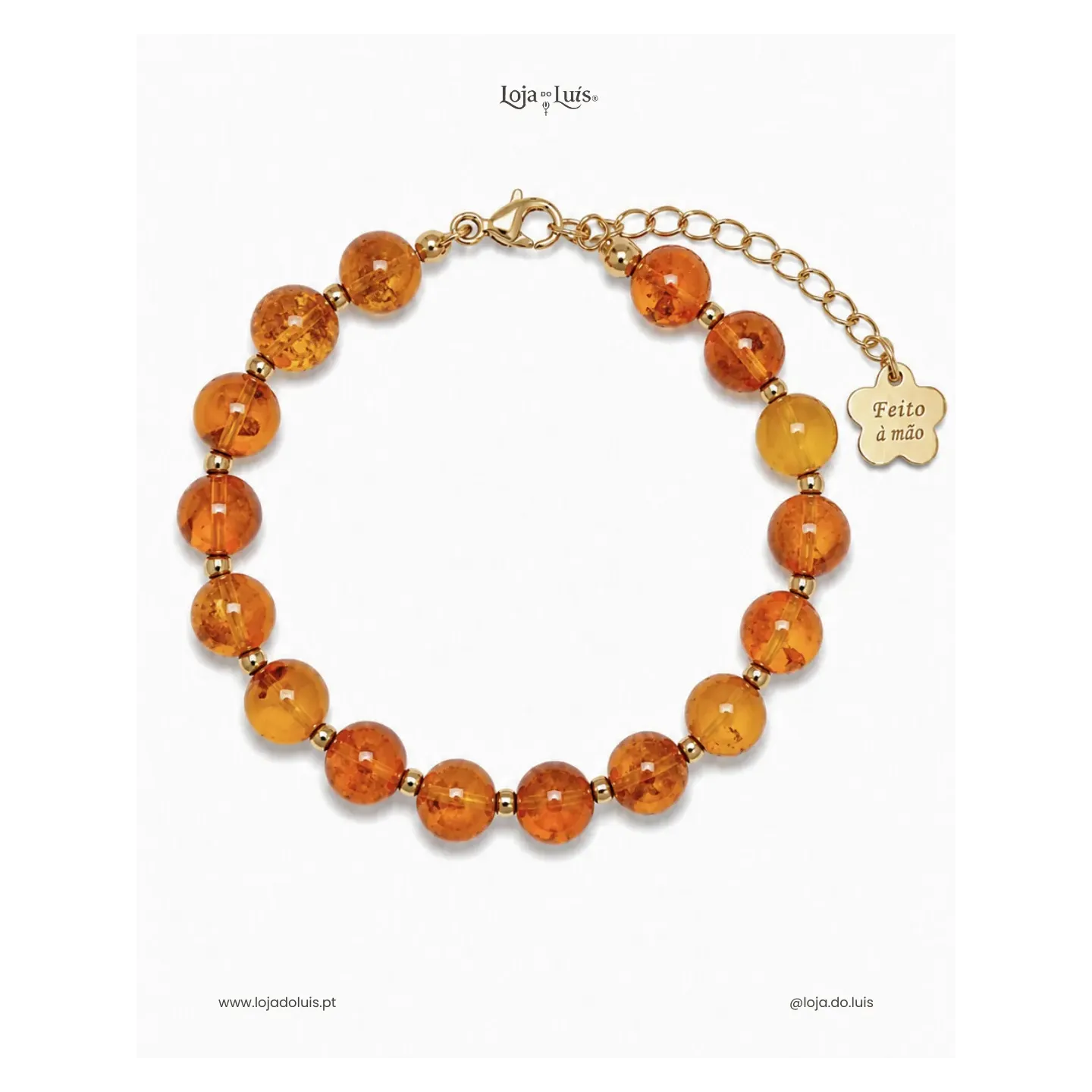 Pulseira Equilíbrio, 8mm - Âmbar