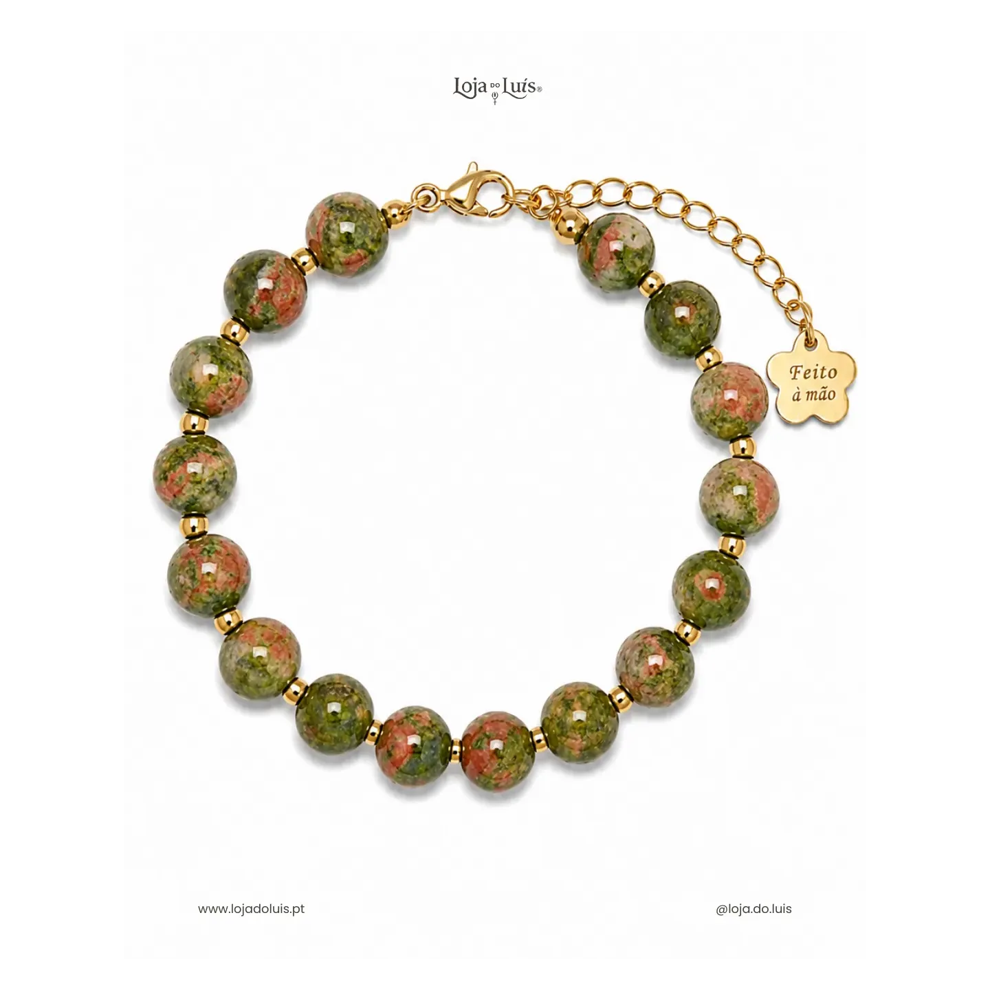 Pulseira Equilíbrio, 8mm - Unakite