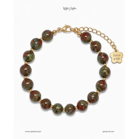 Pulseira Equilíbrio, 8mm - Sangue de Dragão