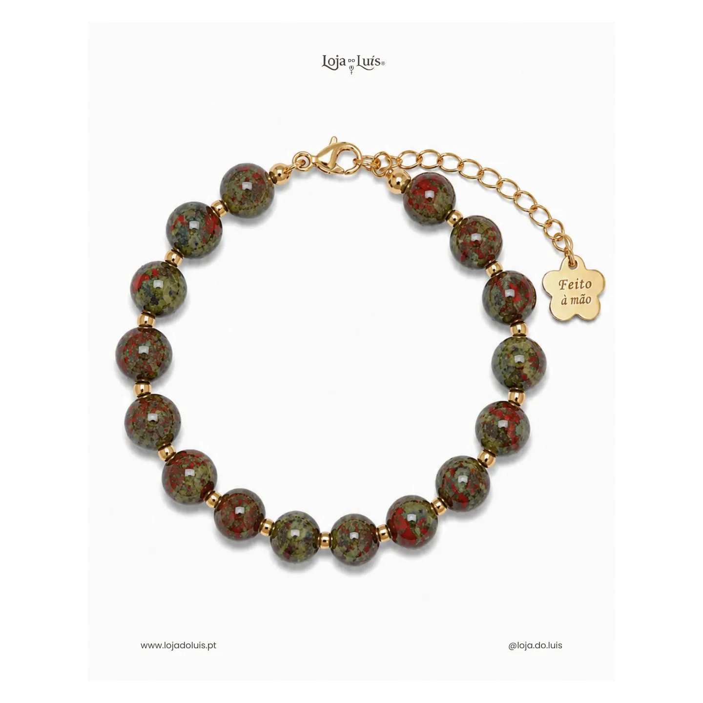 Pulseira Equilíbrio, 8mm - Sangue de Dragão