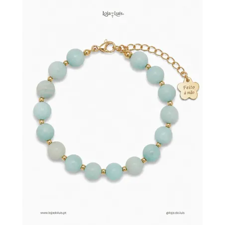 Pulseira Equilíbrio, 8mm - Amazonite Fosca