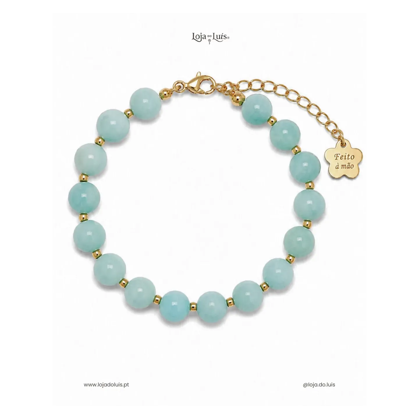 Pulseira Equilíbrio, 8mm - Amazonite Polida