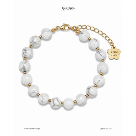 Pulseira Equilíbrio, 8mm - Howlite