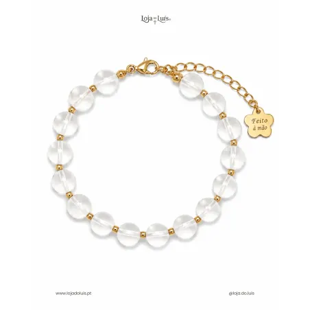 Pulseira Equilíbrio, 8mm - Quartzo Cristal