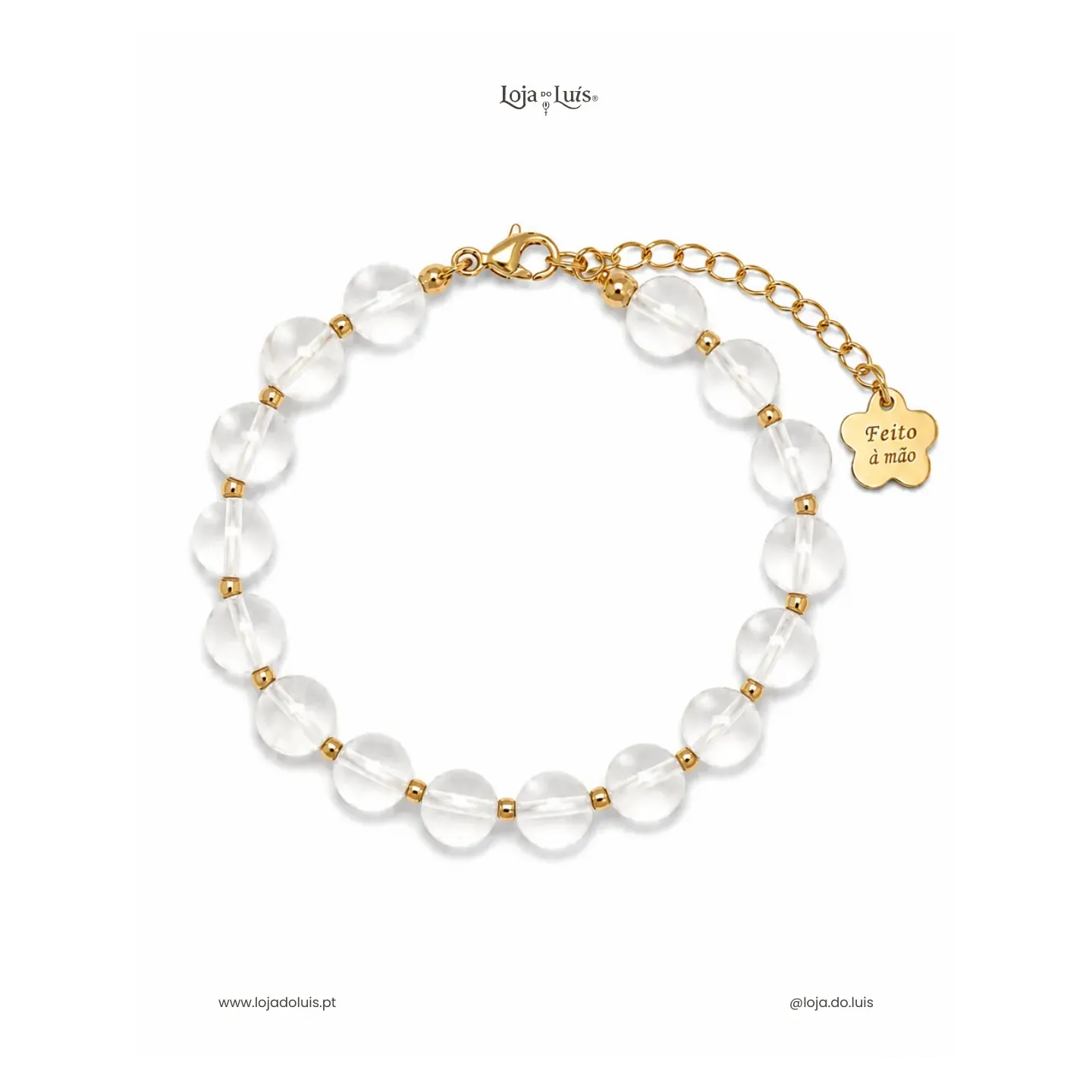 Pulseira Equilíbrio, 8mm - Quartzo Cristal