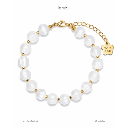 Pulseira Equilíbrio, 8mm - Selenite