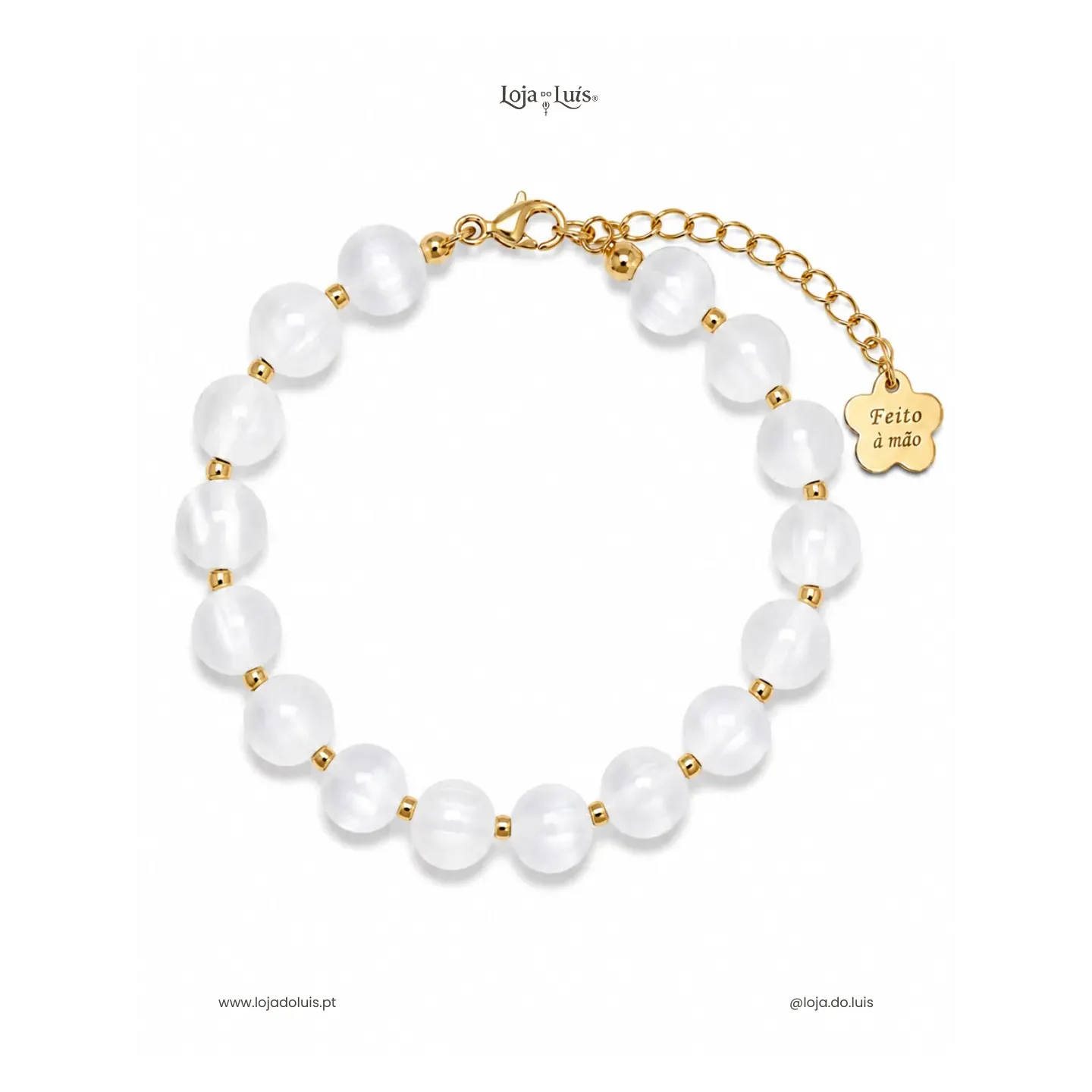 Pulseira Equilíbrio, 8mm - Selenite