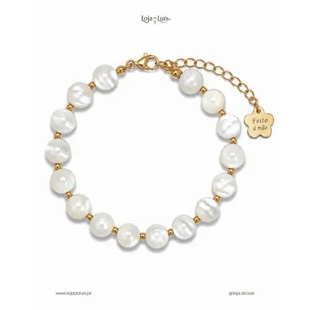 Pulseira Equilíbrio, 8mm - Madrepérola