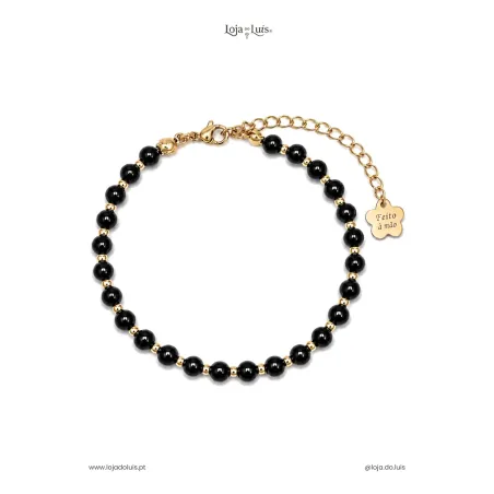 Pulseira Equilíbrio, 4mm - Ónix Preto
