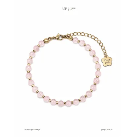 Pulseira Equilíbrio, 4mm - Quartzo Rosa