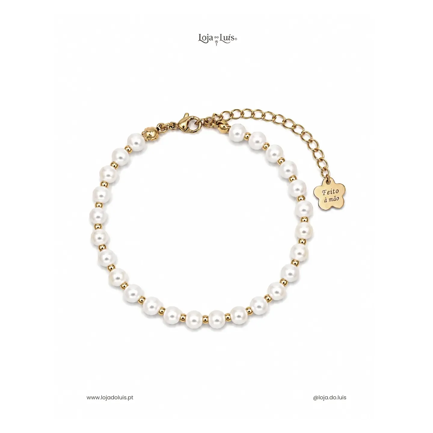 Pulseira Equilíbrio, 4mm - Pérola