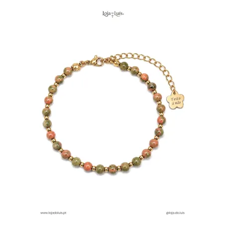 Pulseira Equilíbrio, 4mm - Unakite